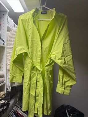Express green shirt dress